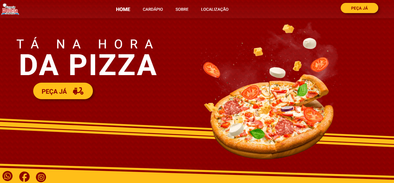 Pizzaria Delicia da Bahia Website